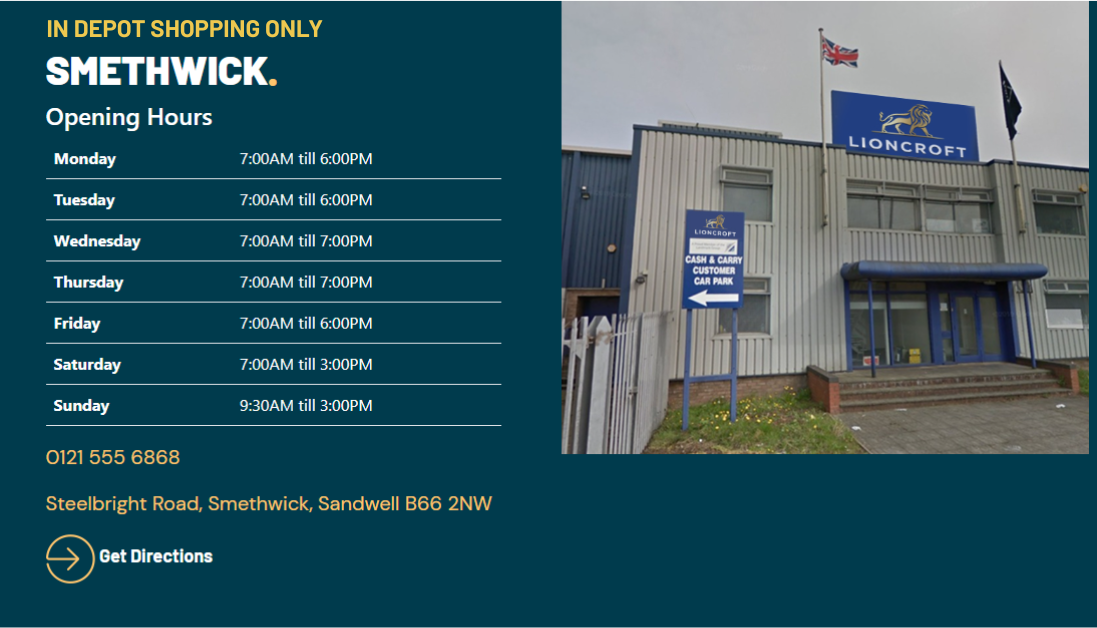 Smethwick Depot Details