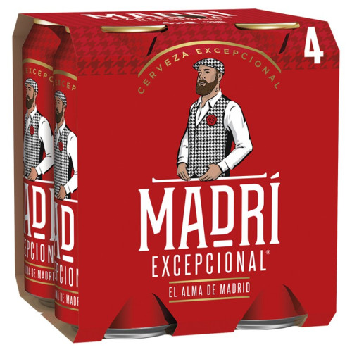 MADRI EXCEPCIONAL LAGER BEER 6 PACK BOTTLE 1x4x330ML