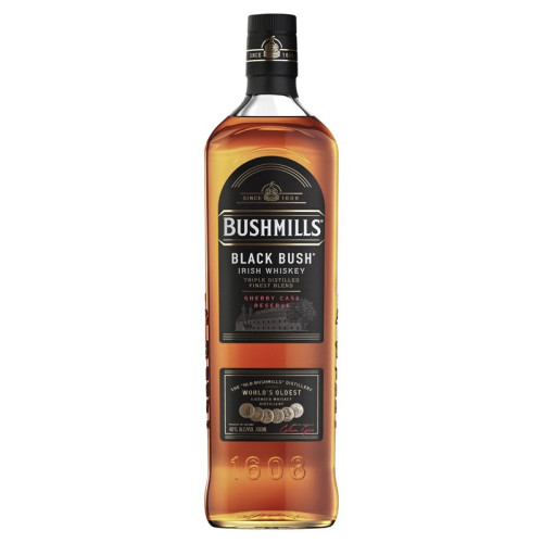 BUSHMILLS BLACK BUSH WHISKY BOTTLE 1x70CL