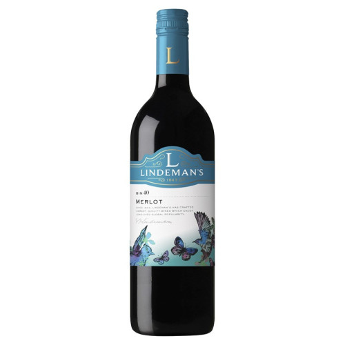 LINDEMANS BIN 40 MERLOT RED WINE BOTTLE 6x75CL