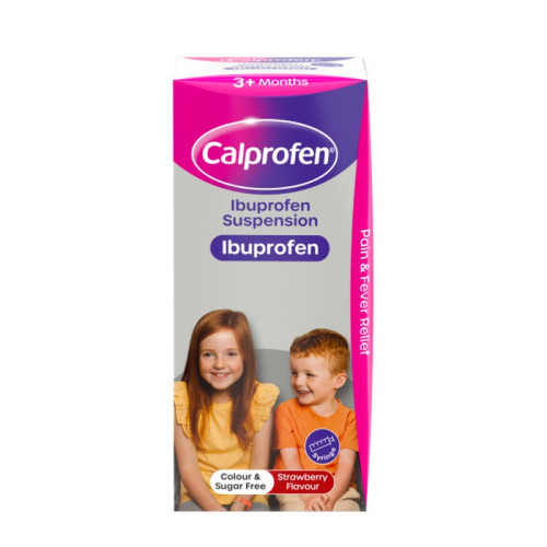 CALPOL ORAL SUSPENSION STRAWBERRY FLAVOUR IBUPROFEN 3+ MONTHS 1x6x100ML