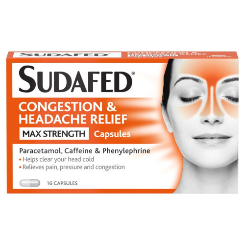 SUDAFED CONGESTED HEAD CAPSULES 1x6x16s