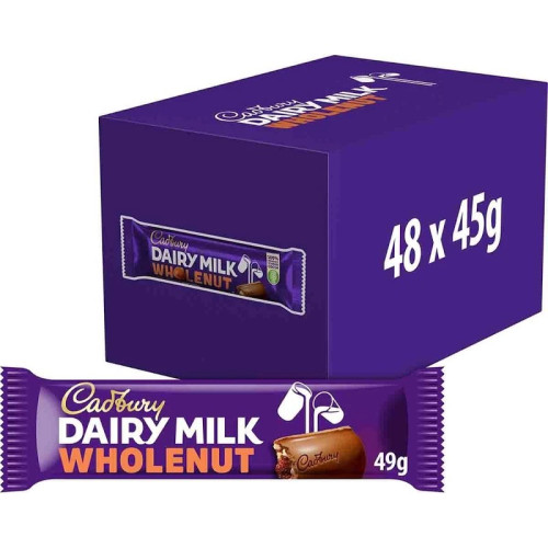 CADBURY WHOLENUT CHOCOLATE 1x48x45G