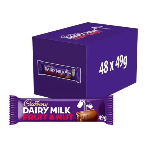 CADBURY DAIRY MILK CHOPPED FRUIT & NUT CHOCOLATE BAR 1x48x49G