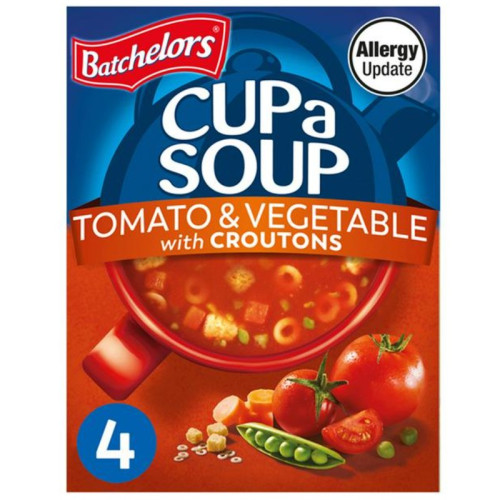 BATCHELORS CUP A SOUP TOMATO & VEGETABLE 1x9x104G