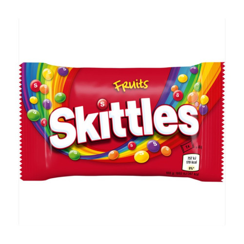 SKITTLES GIANT VEGAN CHEWY FRUIT FLAVOURED SWEETS BAG 1x36x45G