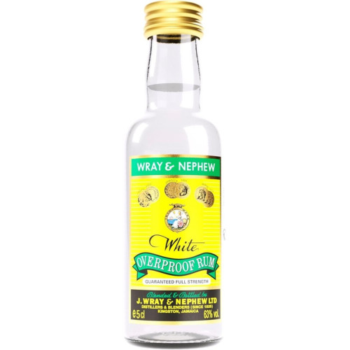 WRAY & NEPHEW OVERPROOF WHITE RUM BOTTLE 1x12x5CL