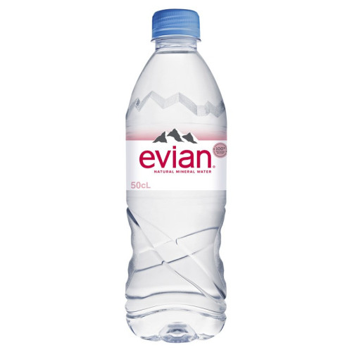 EVIAN STILL MINERAL BOTTLE 1x24x500ML