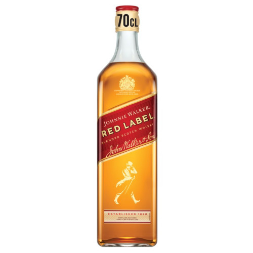 JOHNNIE WALKER RED LABEL WHISKY BOTTLE 6x70CL