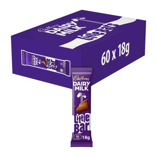 CADBURY DAIRY MILK SMALL SINGLE CHOCOLATE BAR 1x60x18G
