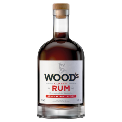 WOODS 100 OLD NAVY DARK RUM BOTTLE 6x70CL