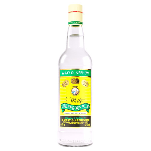 WRAY & NEPHEW OVERPROOF WHITE RUM BOTTLE 6x70CL