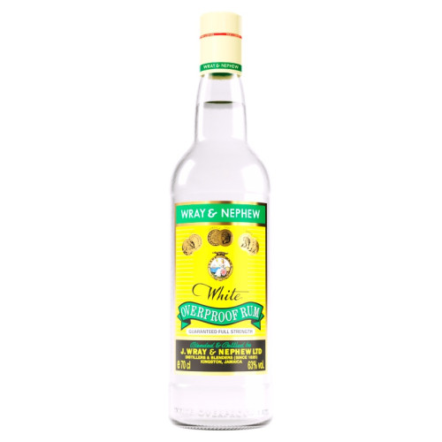 WRAY & NEPHEW OVERPROOF WHITE RUM BOTTLE 1x70CL