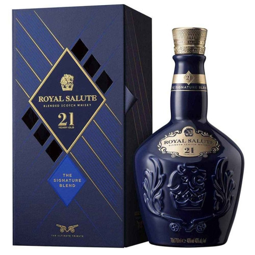 ROYAL SALUTE SIGNATURE BLENDED 21 YEAR SCOTCH WHISKY BOTTLE 6x70CL