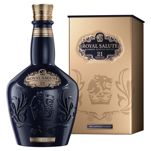 ROYAL SALUTE SIGNATURE BLENDED 21 YEAR SCOTCH WHISKY BOTTLE 1x70CL