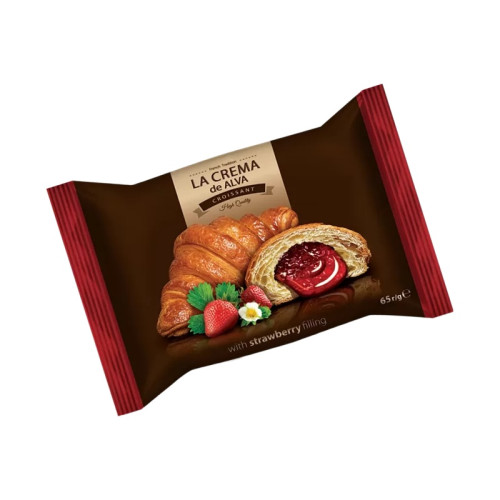 LA CREAM DE ALVA STRAWBERRY CROISSANT 1x65G