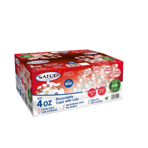 SATCO ROUND POTS & LID 1x4OZ