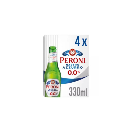 PERONI ZERO LAGER 4 PACK BOTTLE 1x6x330ML