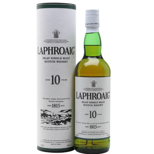 LAPHROAIG SINGLE MALT 10 YEAR SCOTCH WHISKY BOTTLE 6x70CL
