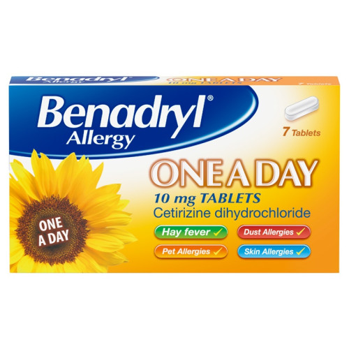 BENADRYL ALLERGY ONE A DAY TABLETS 1x6x7s