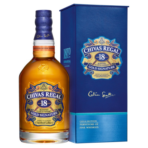 CHIVAS REGAL BLENDED 18 YEAR SCOTCH WHISKY BOTTLE 1x70CL