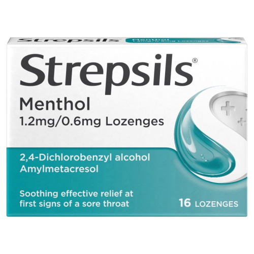 STREPSILS MENTHOL LOZENGES 1x12x16s