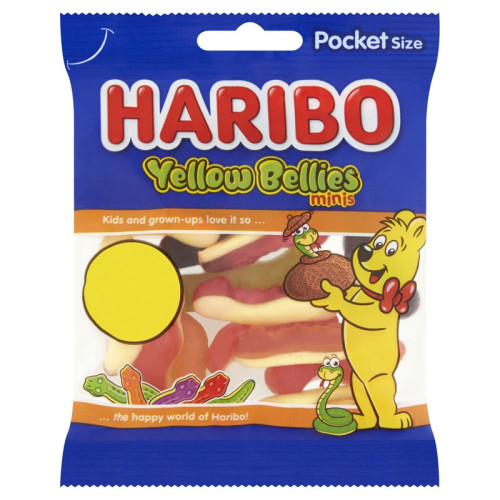 HARIBO YELLOW BELLIES SWEETS TUB 24 COUNT 1x24x768G