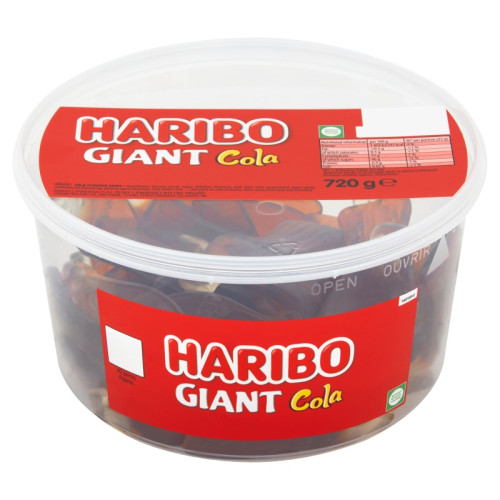 HARIBO GIANT COLA SWEETS TUB 1x40x720G