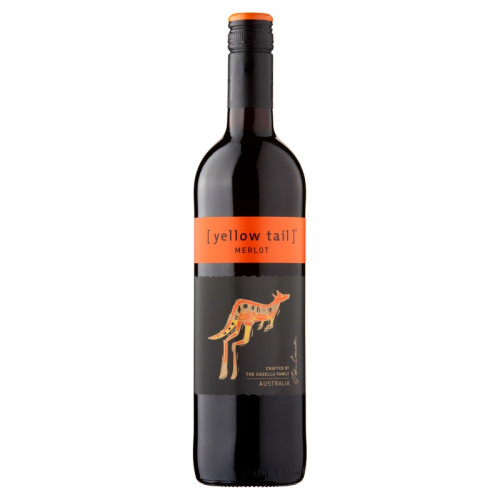 YELLOW TAIL MERLOT RED WINE BOTTLE 6x75CL