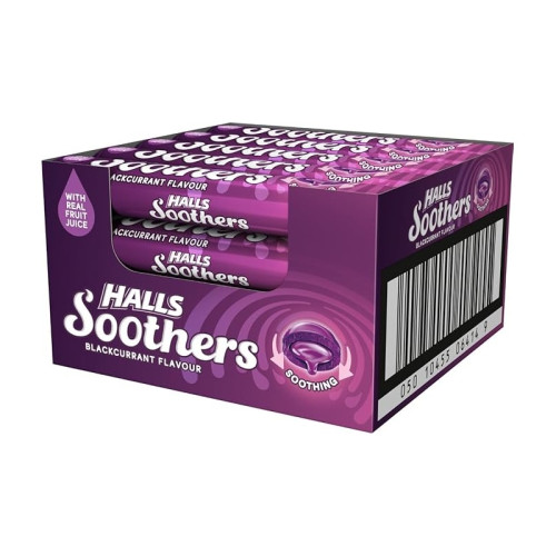 HALLS MENTHOL BLACKCURRANT SOOTHERS 1x20x45G