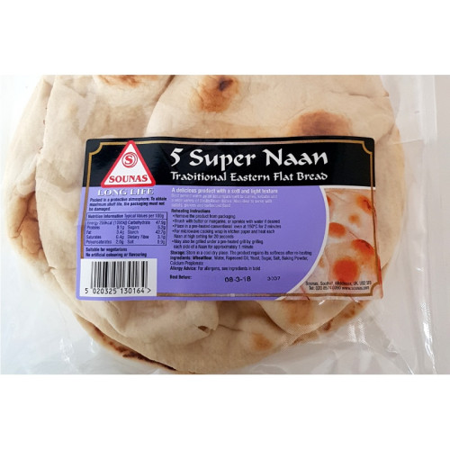 SOUNAS SUPER NAAN BREADS 1x5s
