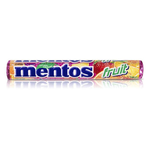 MENTOS CHEWY DRAGEES FRUITS SWEETS 1x40x38G
