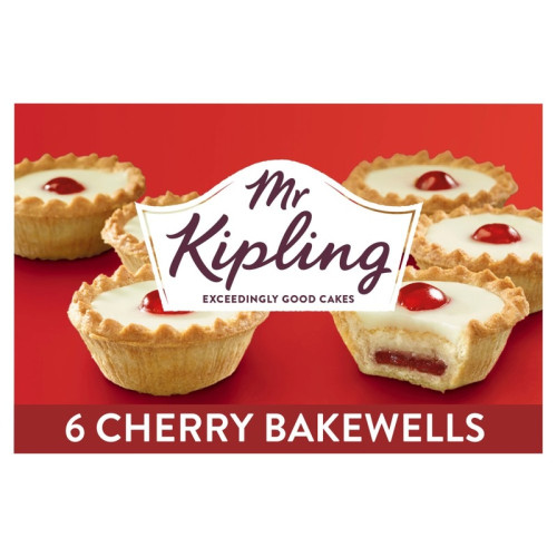 MR KIPLING BAKEWELL CHERRY TARTS 6 PACK 1x276G