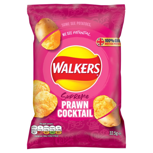 WALKERS PRAWN COCKTAIL CRISPS 1x32x32.5G