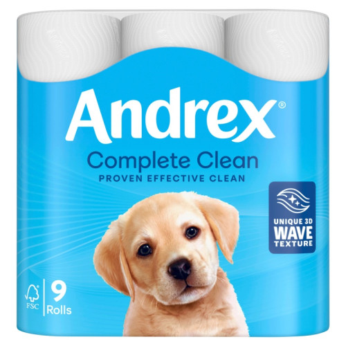 ANDREX CLASSIC CLEAN TOILET TISSUE ROLLS 1x4x9PK PMP &Acirc;&pound;5.49