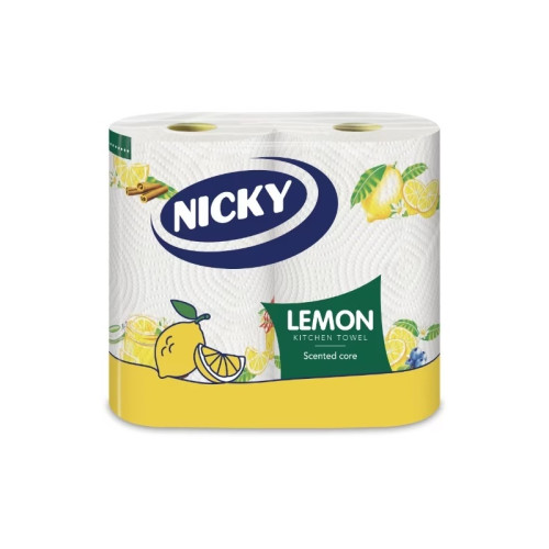 NICKY LEMON KITCHEN TOWELS 1x8x2PK