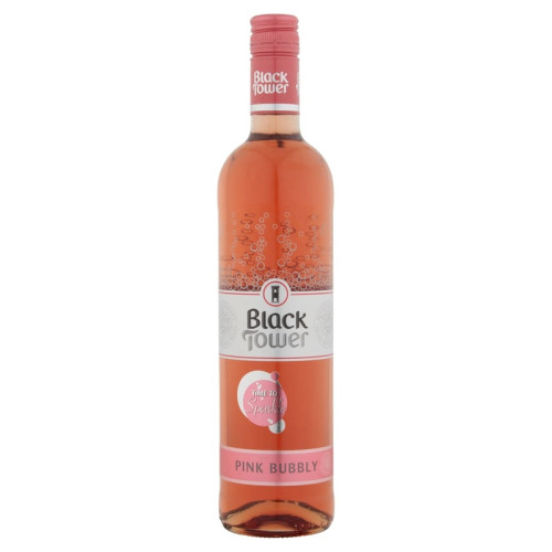 BLACK TOWER PINK BUBBLY RED WINE BOTTLE 1x75CL