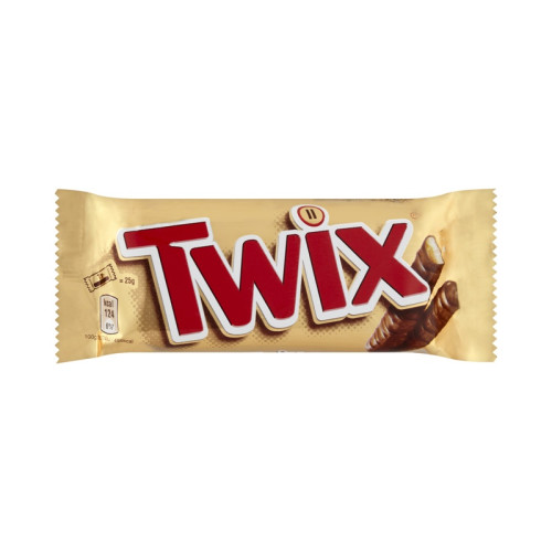 TWIX BISCUITS CARAMEL MILK CHOCOLATE BAR 1x32x50G