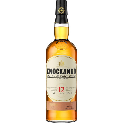KNOCKANDO 12 YEAR WHISKY BOTTLE 1x70CL