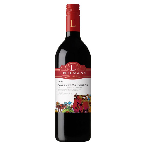 LINDEMANS BIN 45 CABERNET SAUVIGNON WHITE WINE BOTTLE 1x75CL