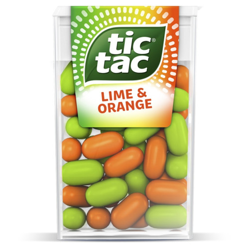 TIC-TAC LIME & ORANGE CHEWING GUM 1x24x18G