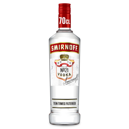 SMIRNOFF RED VODKA BOTTLE 6x70CL