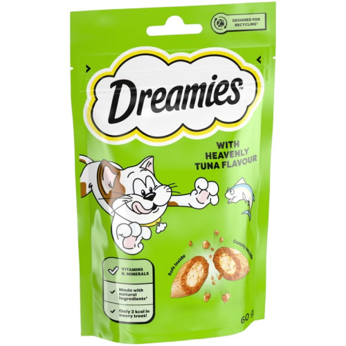 DREAMIES WITH HEAVENLY TUNA FLAVOUR CAT TREAT 1x8x60G