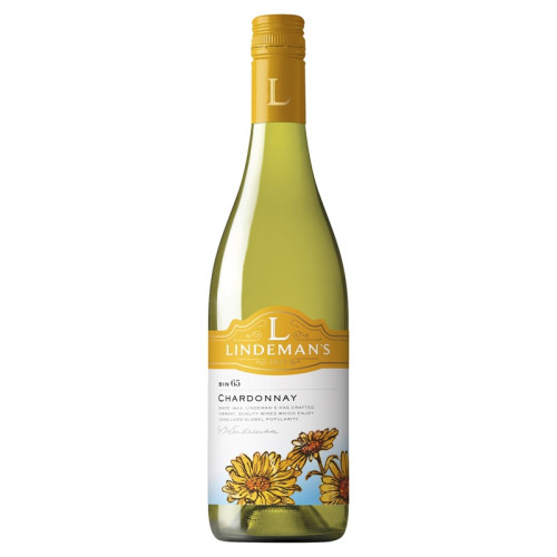 LINDEMANS BIN 65 CHARDONNAY WHITE WINE BOTTLE 6x75CL
