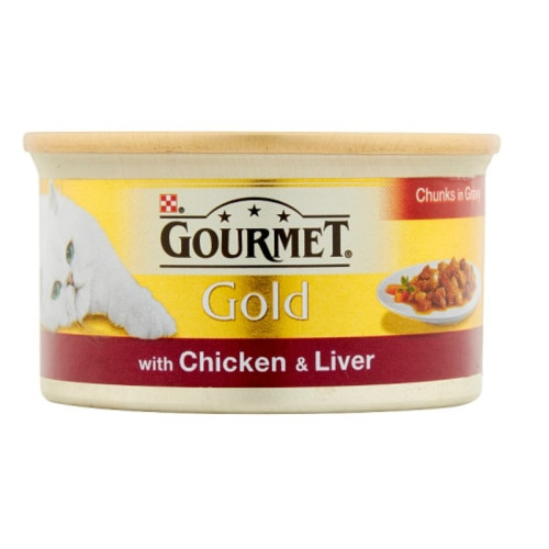 GOURMET GOLD CHICKEN & LIVER CAT FOOD 1x12x85G