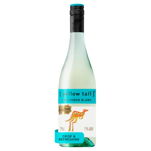 YELLOW TAIL SAUVIGNON BLANC WHITE WINE BOTTLE 6x75CL