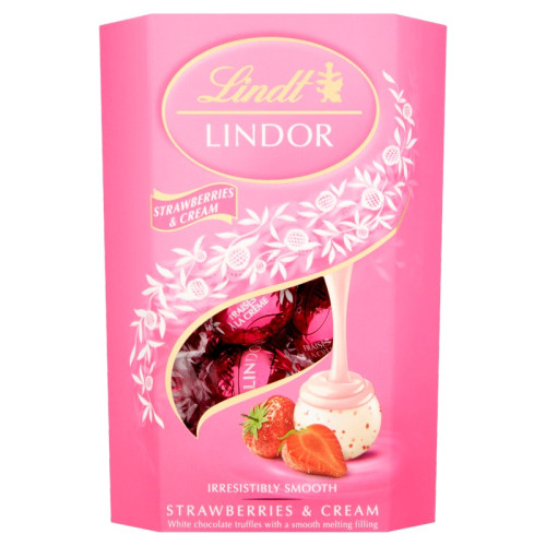 LINDT LINDOR STRAWBERRIES & CREAM CHOCOLATE 1x200G