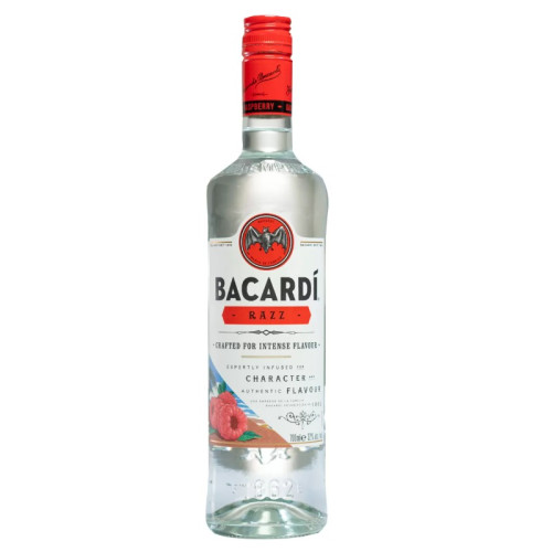 BACARDI RASPBERRY DARK RUM BOTTLE 6x70CL