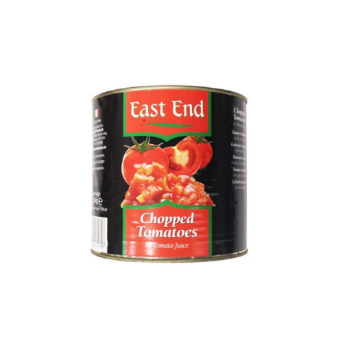 EAST END CHOPPED TOMATOES IN TOMATO JUICE TIN 1x2.5KG