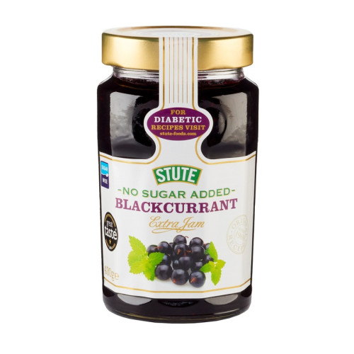 STUTE BLACKCURRANT NO ADDED SUGAR JAM 1x6x430G